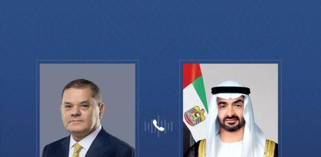 الامارات الان | محمد بن زايد والدبيبة يؤكدان ضرورة وقف التصعيد العسكري في المنطقة | عيون الجزيرة الامارات