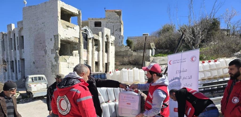 أخبار قطر |  الهلال الأحمر القطري يعلن عن بدء تنفيذ مشروع الدعم الإنساني العاجل لصالح العائلات النازحة في جنوب سوريا | عيون الجزيرة قطر