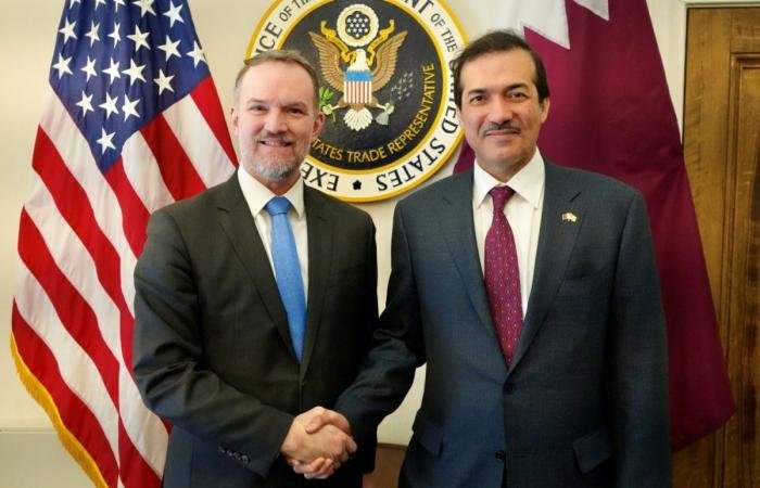 أخبار قطر | وزير الدولة لشؤون التجارة الخارجية يجتمع مع الممثل التجاري للولايات المتحدة الأمريكية | عيون الجزيرة قطر