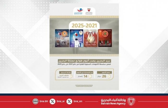 أخبار البحرين | بريد البحرين يعلن عن طرح ألبوم طوابع مملكة البحرين للأعوام 2021–2025 | عيون الجزيرة