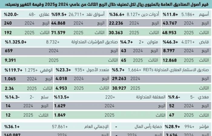 أصول الصناديق العامة ترتفع 36% - #عاجل