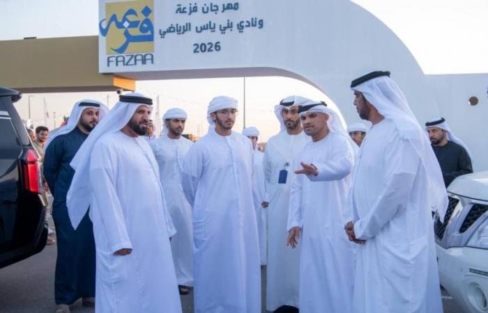 الرياضة الان | خليفة بن سيف يشهد انطلاق مهرجان فزعة ونادي بني ياس | عيون الجزيرة الرياضي