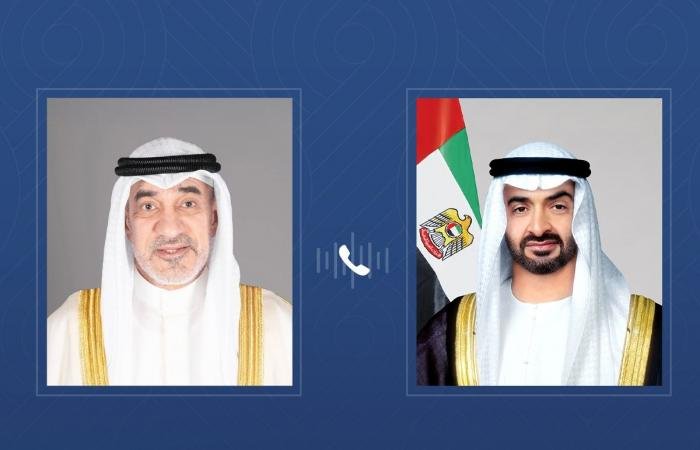 أخبار الكويت | الشيخ محمد بن زايد يطمئن على صحة النائب الأول إثر العارض الصحي الذي ألم به | عيون الجزيرة الكويت