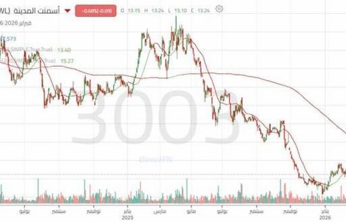 سهم "أسمنت المدينة" يختبر الدعم الرئيسي أكثر من مرة..هل ينجح الدعم في الصمود؟