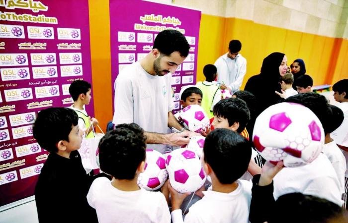 الرياضة في قطر | QSL تنظم فعالية ترويجية في مدرسة الوكير النموذجية | عيون الجزيرة الاخبارية