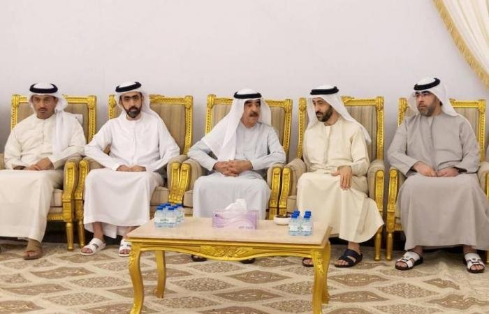الامارات الان | المعلا ونائبه والشيوخ يعزون في وفاة عبد العزيز ماجد | عيون الجزيرة الامارات