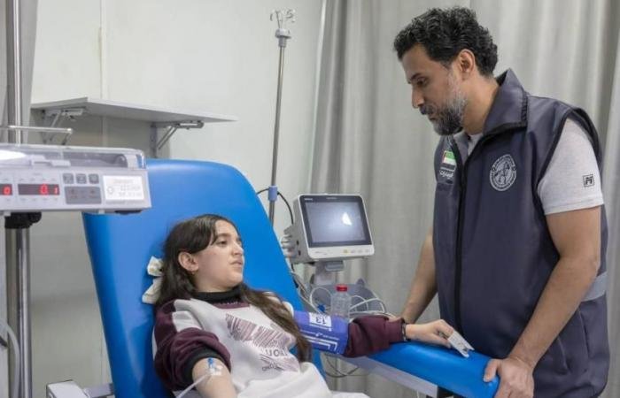 الامارات الان | المستشفى الإماراتي العائم بالعريش يمنح الأمل لطفلة فلسطينية تعاني حالة صحية نادرة | عيون الجزيرة الامارات