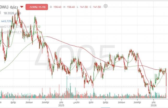 سهم "رعاية" يتصدر التراجعات ويهبط لأدنى مستوياته في 33 جلسة