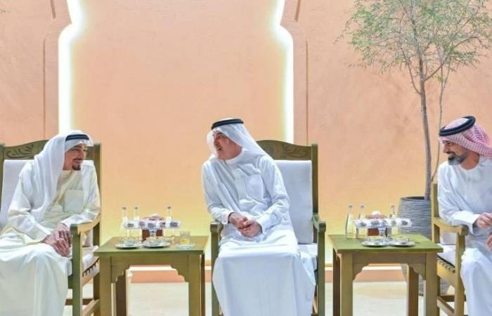 الامارات الان | النعيمي والشرقي والمعلا وسعود بن صقر يستقبلون المهنئين برمضان | عيون الجزيرة الامارات