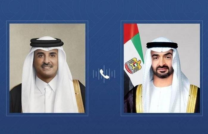 الامارات الان | محمد بن زايد وأمير قطر يبحثان هاتفياً الاعتداءات الإيرانية السافرة | عيون الجزيرة الامارات