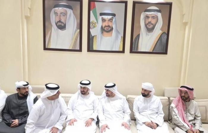 الامارات الان | عبدالله بن سالم والشيوخ يعزون في وفاة موزة بيشوه | عيون الجزيرة الامارات