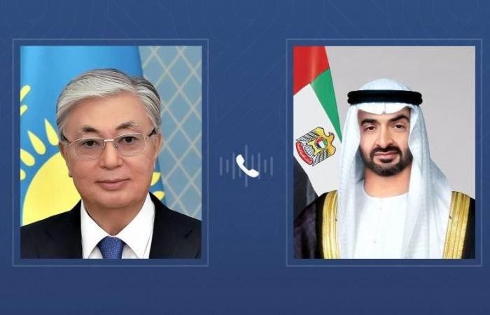 الامارات الان | محمد بن زايد ورئيس كازاخستان يبحثان هاتفياً العدوان الإيراني السافر | عيون الجزيرة الامارات