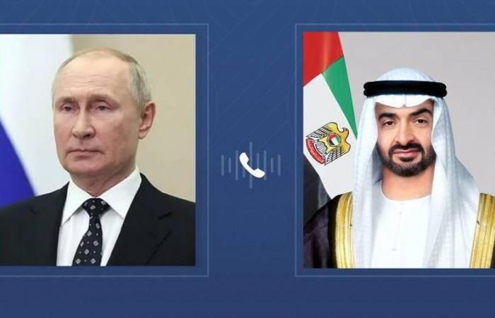 الامارات الان | محمد بن زايد وبوتين يبحثان هاتفياً التطورات الأمنية والعسكرية الخطرة في المنطقة | عيون الجزيرة الامارات