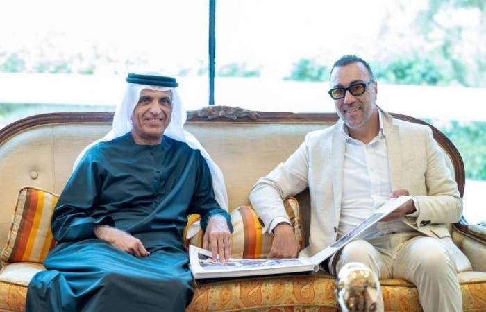 الامارات الان | سعود بن صقر يستقبل الفنان التشكيلي الإيطالي لورينزو كوين | عيون الجزيرة الامارات