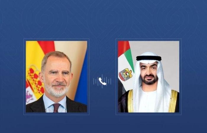 الامارات الان | محمد بن زايد وملك إسبانيا يؤكدان ضرورة وقف التصعيد العسكري في المنطقة | عيون الجزيرة الامارات