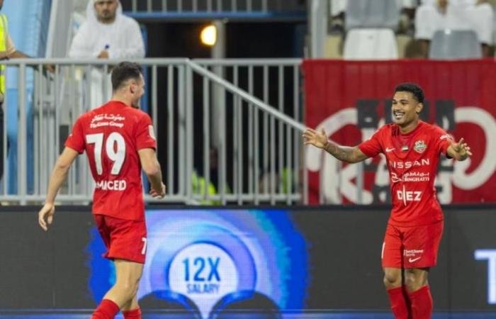 الرياضة الان | شباب الأهلي يهزم دبا ويعتلي صدارة دوري أدنوك | عيون الجزيرة الرياضي