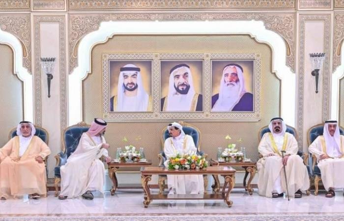 الامارات الان | النعيمي والشرقي وسعود بن صقر يتقبلون التهاني بعيد الفطر | عيون الجزيرة الامارات