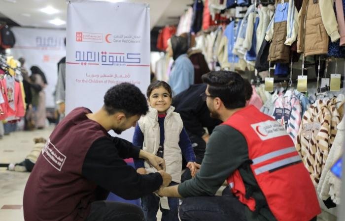 أخبار قطر | مؤسسة التعليم فوق الجميع تختتم النسخة الثالثة من حملة "كسوة العيد" لدعم الأطفال الفلسطينيين والسوريين | عيون الجزيرة قطر