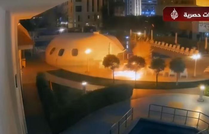 أخبار قطر | الجزيرة تعرض لقطات حصرية لاستهداف إيران لمناطق مدنية في قطر | عيون الجزيرة قطر