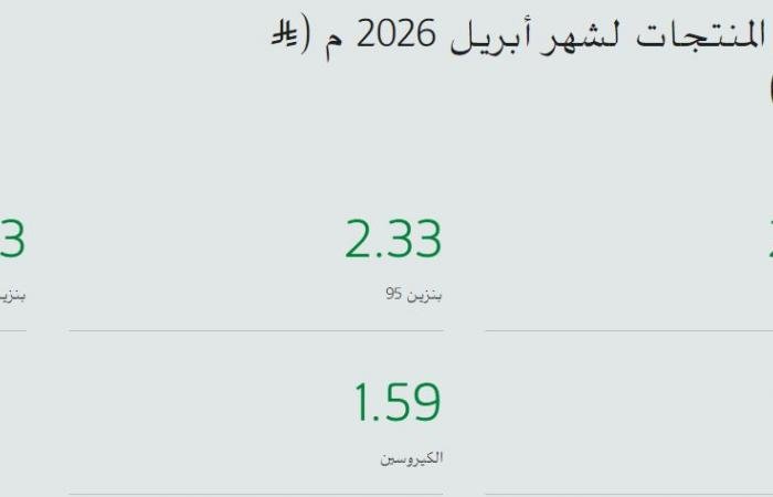 "أرامكو" تعلن أسعار البنزين .. زيادة لبنزين 98