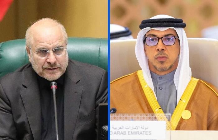 منصور بن زايد بحث مع قاليباف سبل خفض التصعيد في المنطقة | عيون الجزيرة