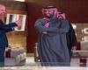 ولي العهد يستقبل نظيره البريطاني ويستعرضان مشروع تطوير الدرعية التاريخية